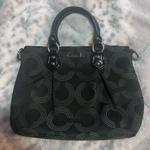 Coach Black logo handbag